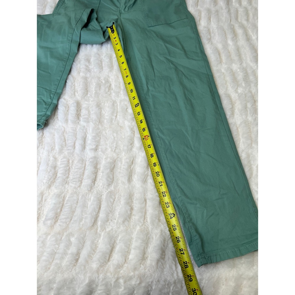 Curve Appeal Green Utility Straight Leg Pants Size 6 28 Sage Chino Pockets - Picture 4 of 5
